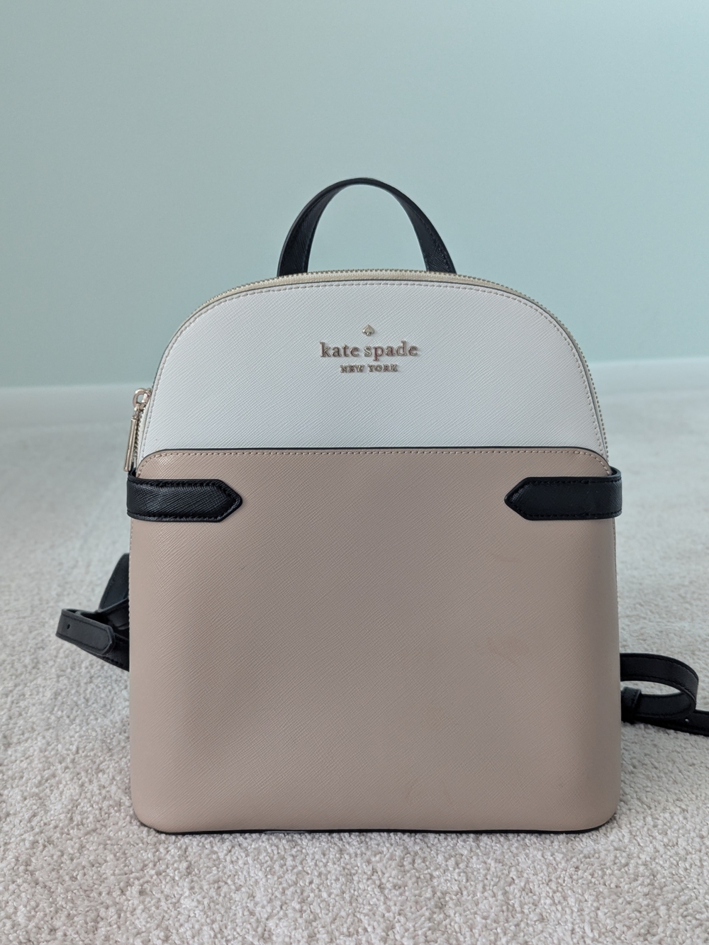 Kate spade Two-Tone White and Beige Backpack